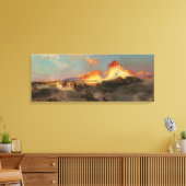 De groene Klippen van de Rivier, Wyoming Canvas Afdruk (Insitu (Woonkamer))