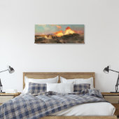 De groene Klippen van de Rivier, Wyoming Canvas Afdruk (Insitu (Slaapkamer))