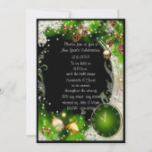 De groene klok slaat 12 nieuwjaarsfeest kaart (Voorkant)