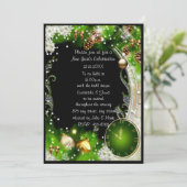 De groene klok slaat 12 nieuwjaarsfeest kaart (Staand voorkant)