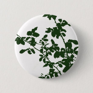 De groene Knoop van Takken Ronde Button 5,7 Cm