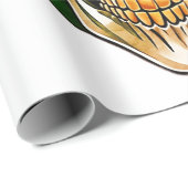 De groene koningsschedel met een juwelenkroon cadeaupapier (Rol Hoek)