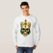 De groene koningsschedel met een juwelenkroon t-shirt (Voorkant volledig)