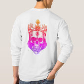 De groene koningsschedel met een juwelenkroon t-shirt (Achterkant)
