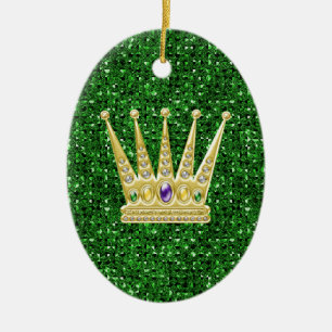 De groene Kronen Gras van het Ornament w/Mardi van