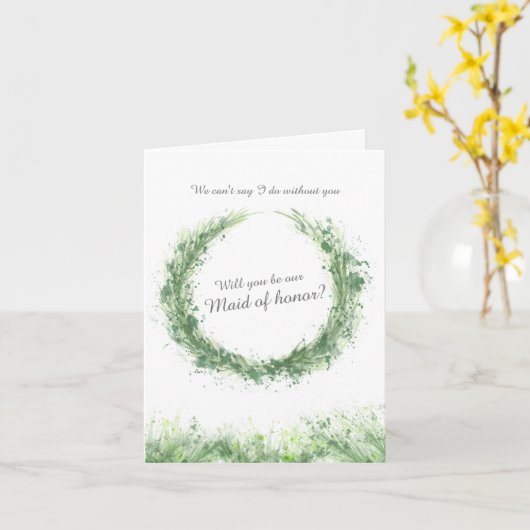 De groene kunst van de bruiloft zal je ons eerbewi kaart (Gele Bloem)