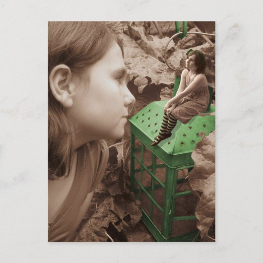 De groene lantaarn. briefkaart (Voorkant)