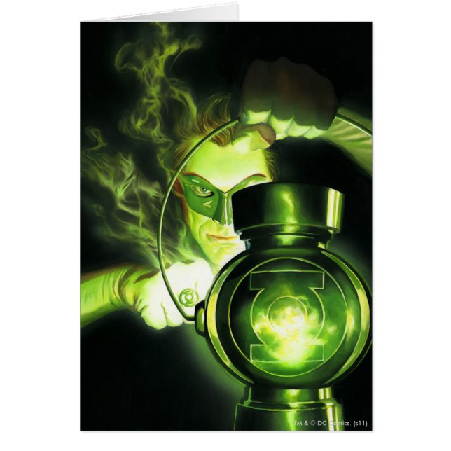 De groene lantaarn vasthouden (Voorkant)