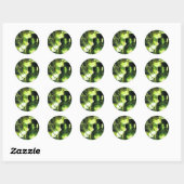 De groene lantaarn vasthouden ronde sticker (Vel)