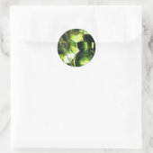 De groene lantaarn vasthouden ronde sticker (Tas)