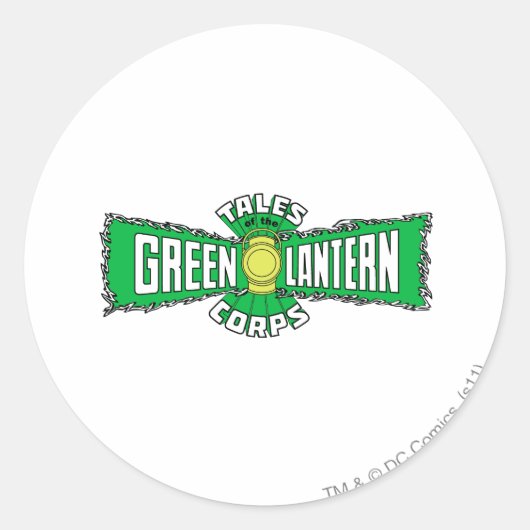 De Groene Lantaarnkorps - Groene Logo Ronde Sticker (Voorkant)