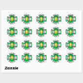 De Groene Lantaarnkorps - Groene Logo Ronde Sticker (Vel)
