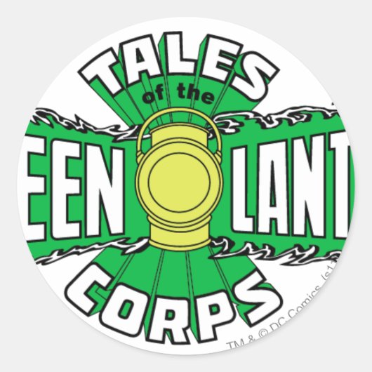 De Groene Lantaarnkorps - Groene Logo Ronde Sticker (Voorkant)