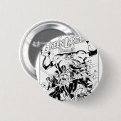 De Groene Lantaarnkorps, zwart en wit Ronde Button 5,7 Cm (Voorkant /achterkant)