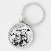 De Groene Lantaarnkorps, zwart en wit Sleutelhanger (Voorkant)