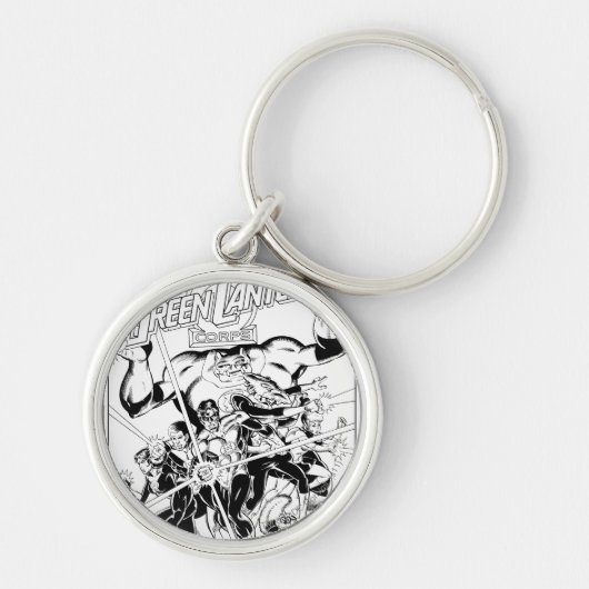 De Groene Lantaarnkorps, zwart en wit Sleutelhanger (Voorkant)