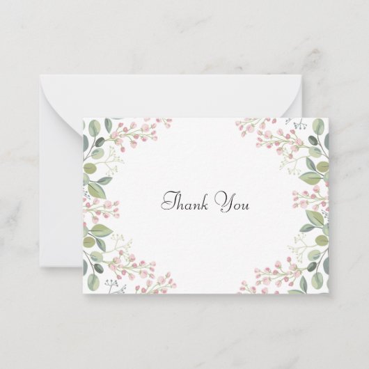 De groene lederen bedankt notitiekaartje (Voorkant)