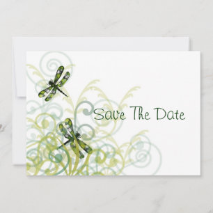 De groene libellen sparen de Datum Save The Date