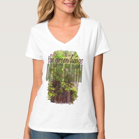 De groene longen van de aarde t-shirt (Voorkant)
