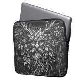 De Groene Man door BurnsInHell Laptop Sleeve (Voorkant Links)