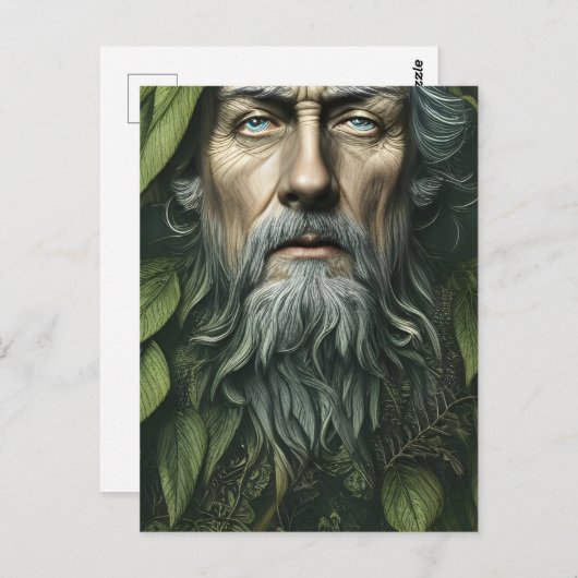 De Groene Man Folklore Deity Digital Art Briefkaart (Voorkant / Achterkant)