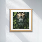 De Groene Man Folklore Deity Digital Art Poster