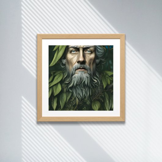 De Groene Man Folklore Deity Digital Art Poster