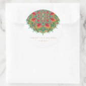 De groene Mandala bruiloft Dank u Sticker (Tas)