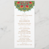 De Groene Mandala Wedding Menu Card (Voorkant)
