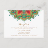 De Groene Mandala Wedding Reception Kaart (Voorkant)