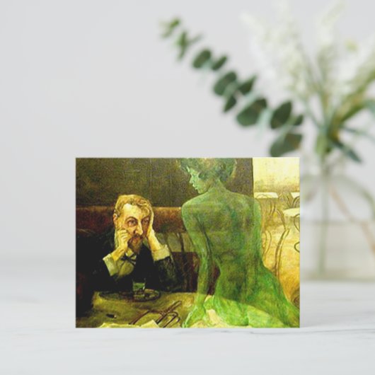 De Groene Melk: Absinthe Briefkaart (Staand voorkant)