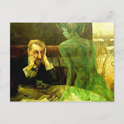 De Groene Melk: Absinthe Briefkaart (Voorkant)