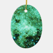 De groene Melkweg van de Melkweg Keramisch Ornament (Voorkant)