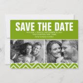 De groene Moderne Bieden sparen de Datum Save The Date (Voorkant)
