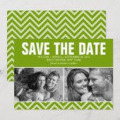 De groene Moderne Bieden sparen de Datum Save The Date (Voorkant / Achterkant)