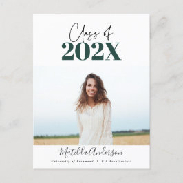 de groene moderne de fotoklasse van het manuscript briefkaart