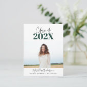 de groene moderne de fotoklasse van het manuscript briefkaart (Staand voorkant)