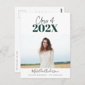 de groene moderne de fotoklasse van het manuscript briefkaart (Voorkant / Achterkant)