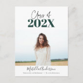 de groene moderne de fotoklasse van het manuscript briefkaart (Voorkant)