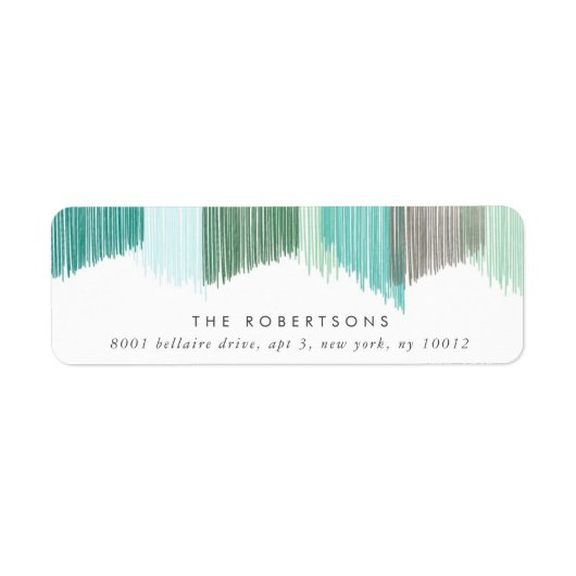 De groene Moderne Etiketten van het het Adres van  (Voorkant)
