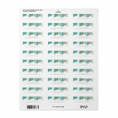 De groene Moderne Etiketten van het het Adres van (Full Sheet)