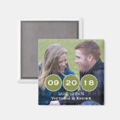 De groene Moderne Foto van Circles sparen de Magne Magneet (Voorkant / Achterkant)