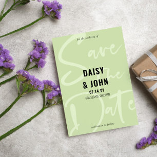 De Groene Moderne Typografie van het Manuscript va Save The Date