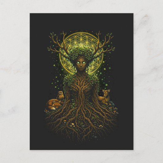 De Groene Moeder Briefkaart (Voorkant)