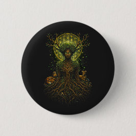 De Groene Moeder Ronde Button 5,7 Cm