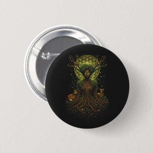 De Groene Moeder Ronde Button 5,7 Cm (Voorkant /achterkant)