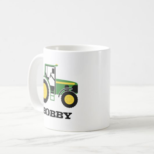 De groene Mok van de Traceur met Naam (Voorkant links)