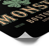 De groene Monsta-uitrusting St. Patrick's Day Bost Poster (Hoek)