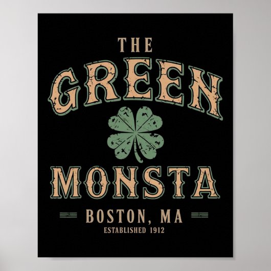 De groene Monsta-uitrusting St. Patrick's Day Bost Poster (Voorkant)