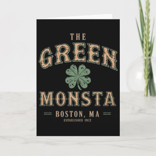 De groene Monsta-uitrusting St. Patricks Day Bosto Kaart